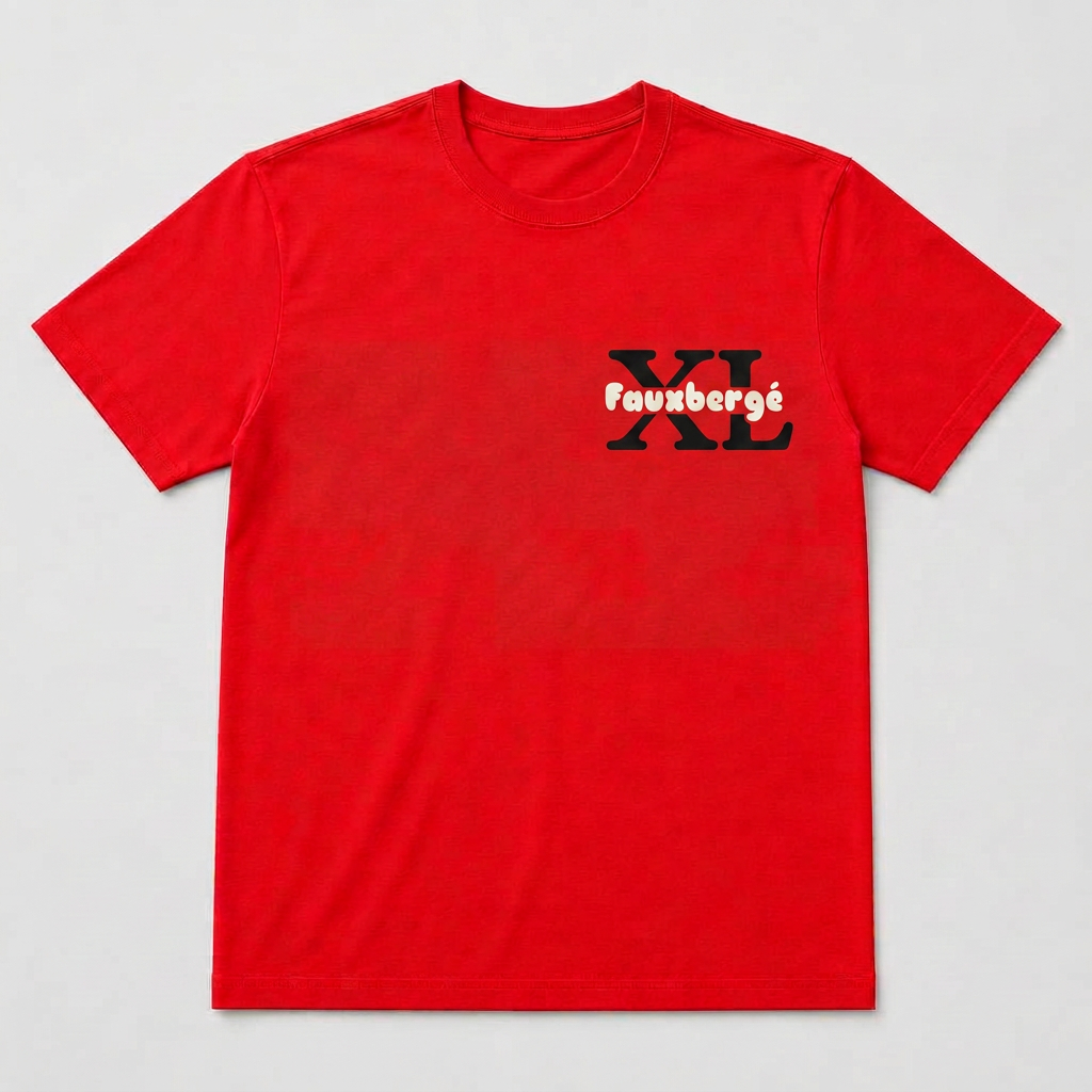 Fauxbergé Tee — Red