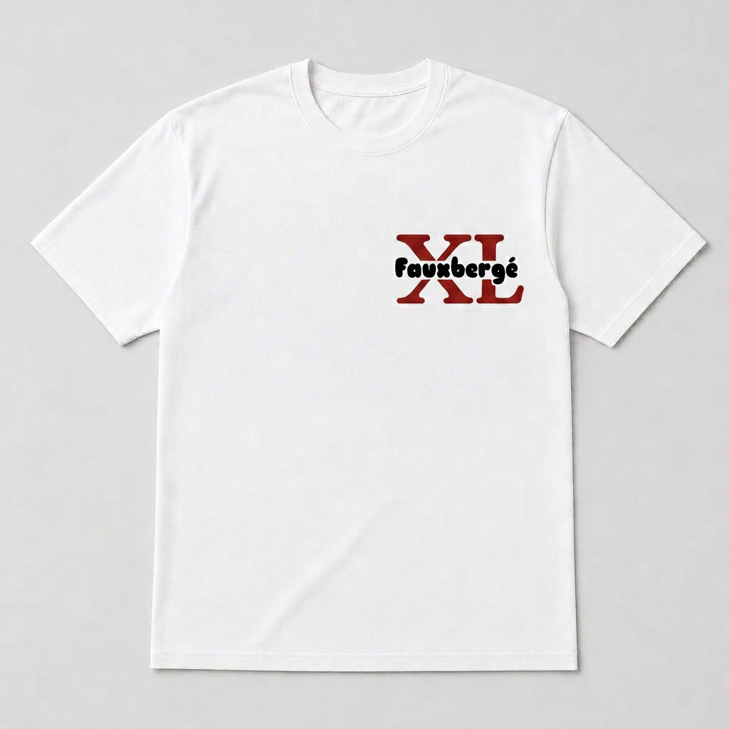 Fauxbergé Tee — White